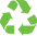 Green reduce, reuse, recycle logo 